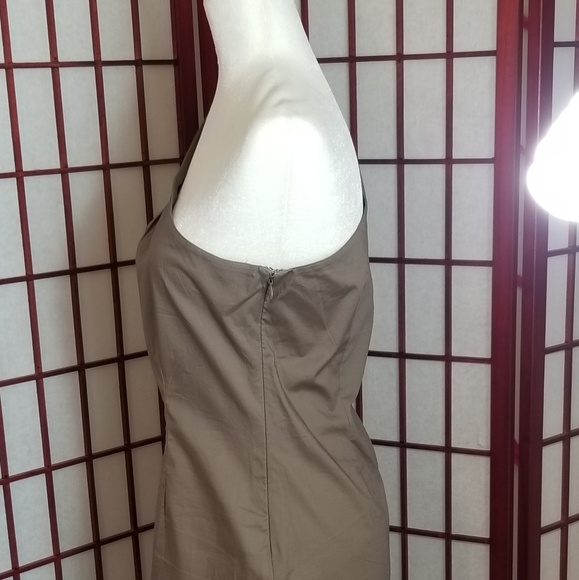 Gap one arm side zipper knee length green khaki dress - Picture 5 of 7